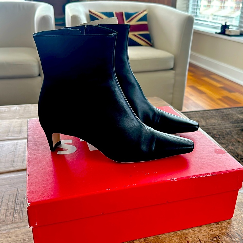 STAUD Black Leather Wally Boot US 9 EU 40
